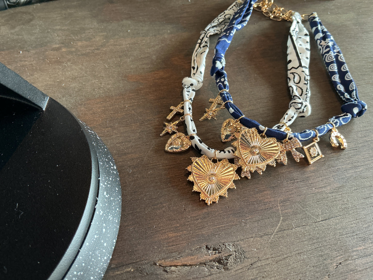 Bandana charm necklaces