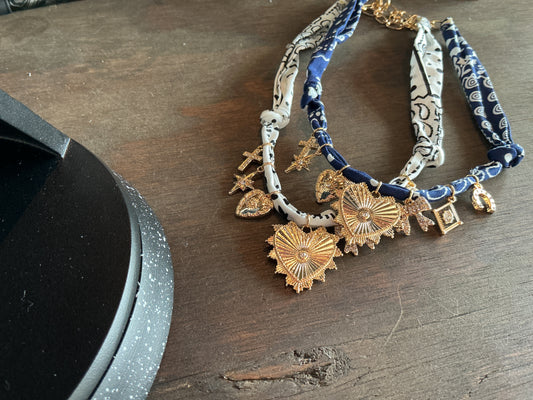 Bandana charm necklaces