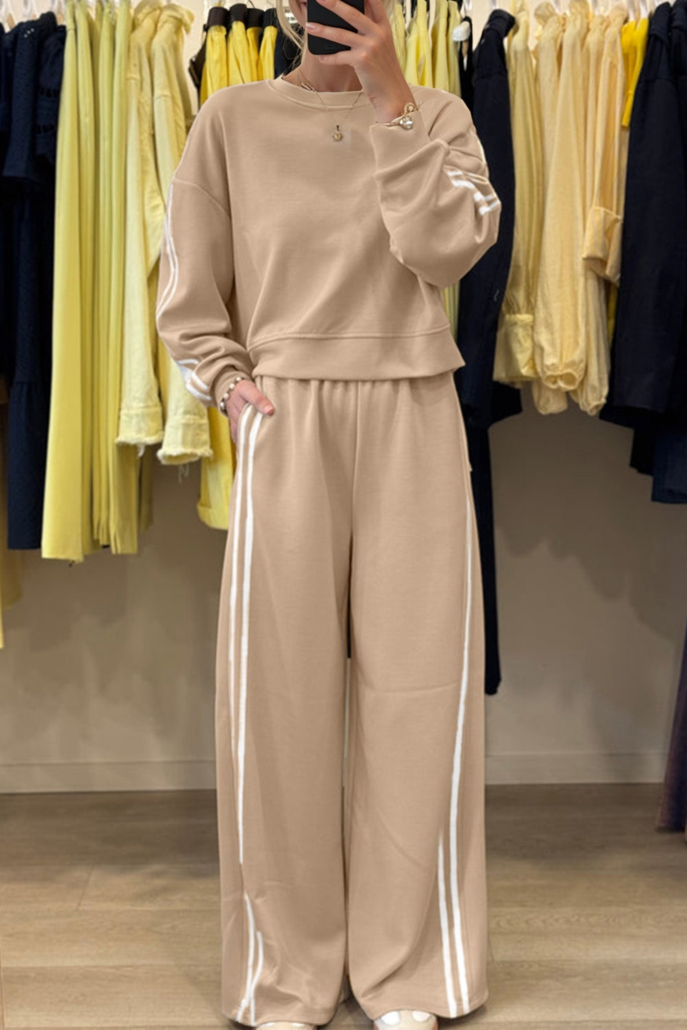 Off Duty Stripe Lounge Set