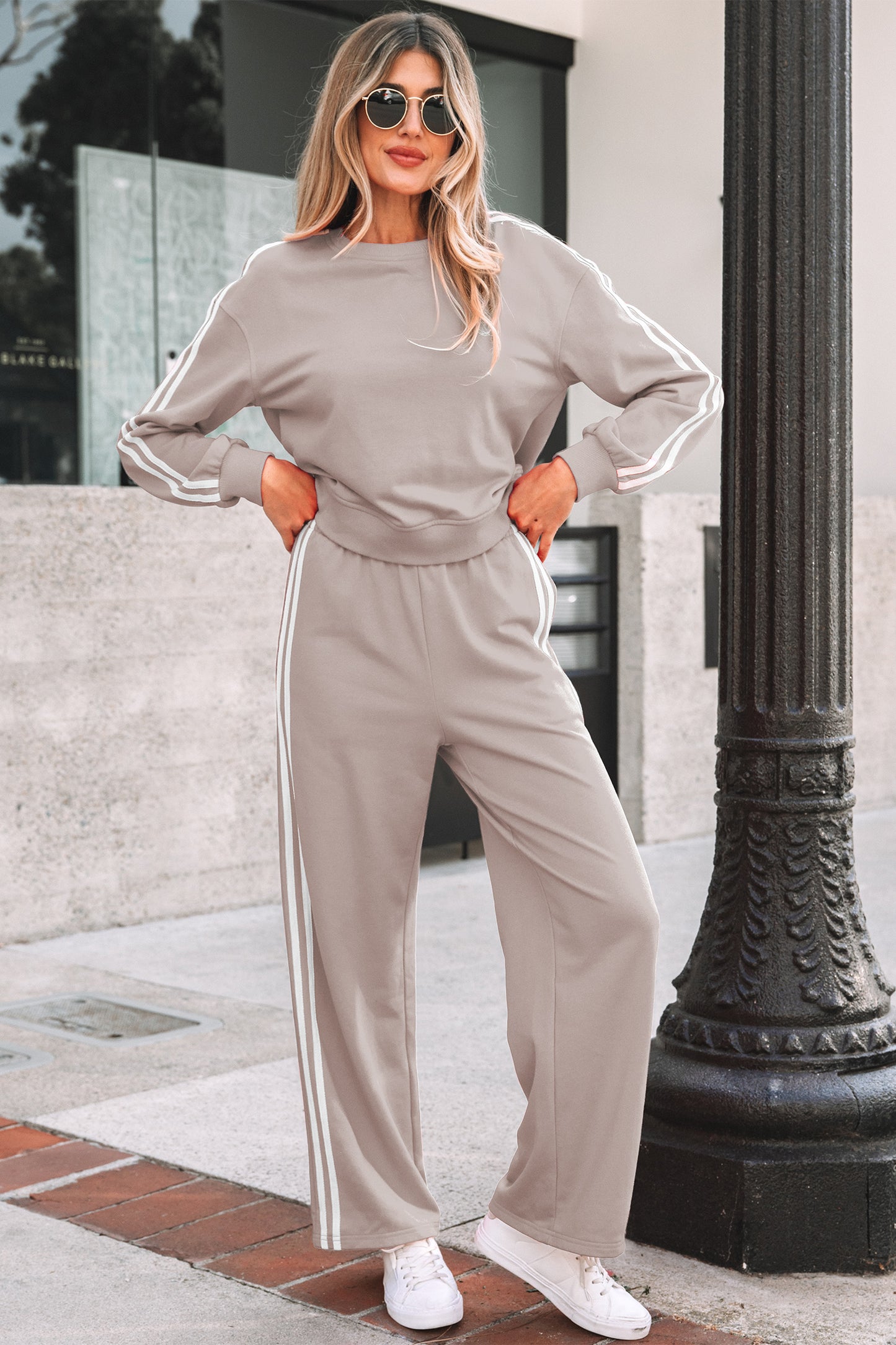 Off Duty Stripe Lounge Set
