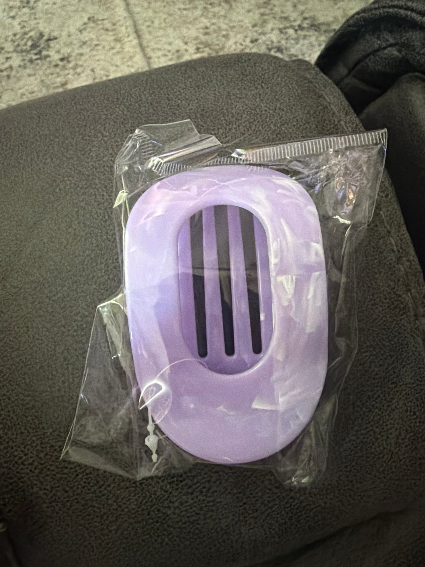 Purple and White Hair Clips