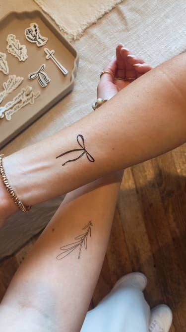 Bow Temp Tattoo | Skin and Hat Tattoo, Valentines Day