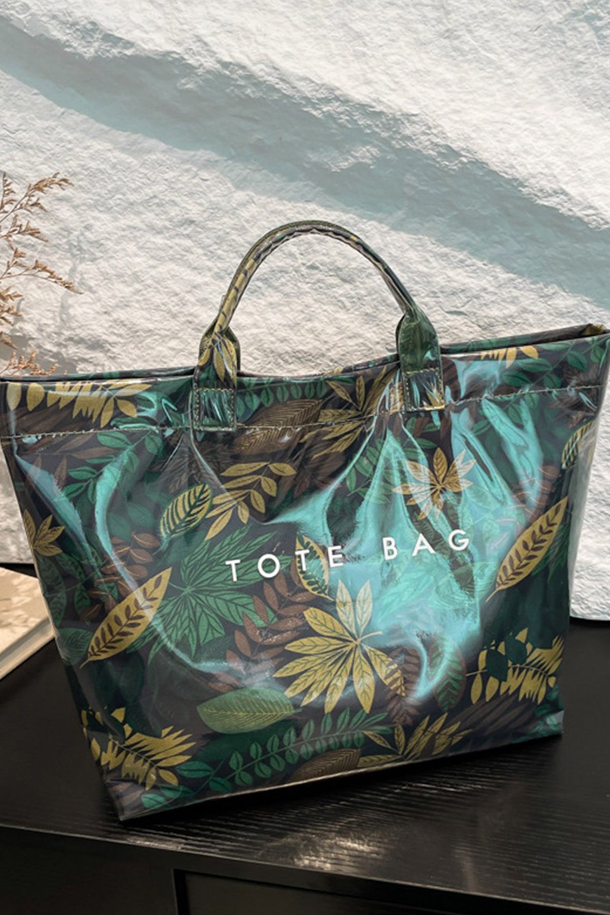 White Zebra Print Travel Tote Bag