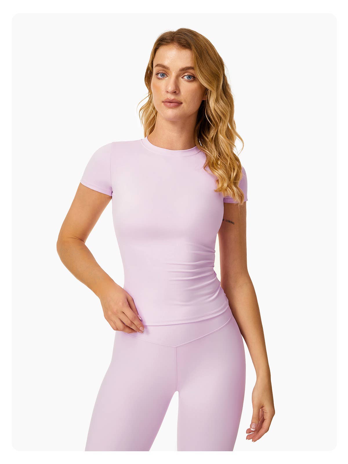 Natalie Fitted Short Sleeve Active Top: Black / L