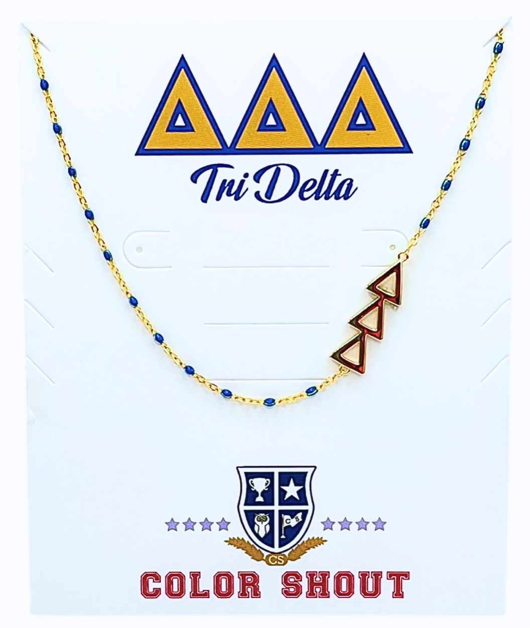 The Sorority Necklace: Side Set Greek letters
