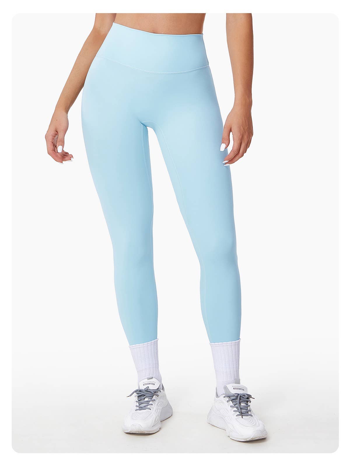 Nikki Buttery Soft High-Waisted Leggings: Frosty Gray / S
