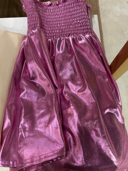 Metallic high wasted pink shorts