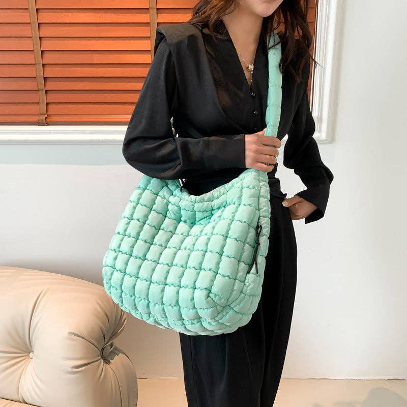 Solid Color Cloud Bag Large Capacity Shoulder Bag DP6102: Purple