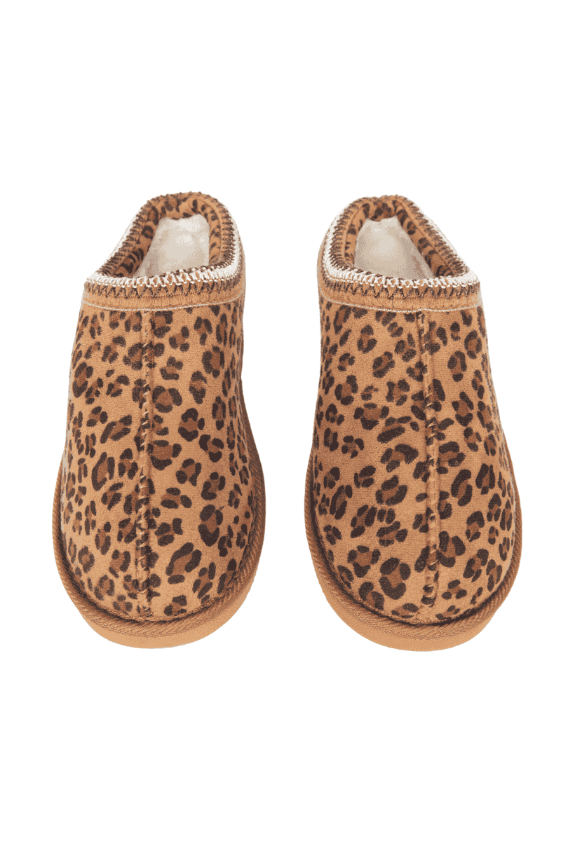 Leopard Print Embroidered Cute Slippers: Leopard / L/XL