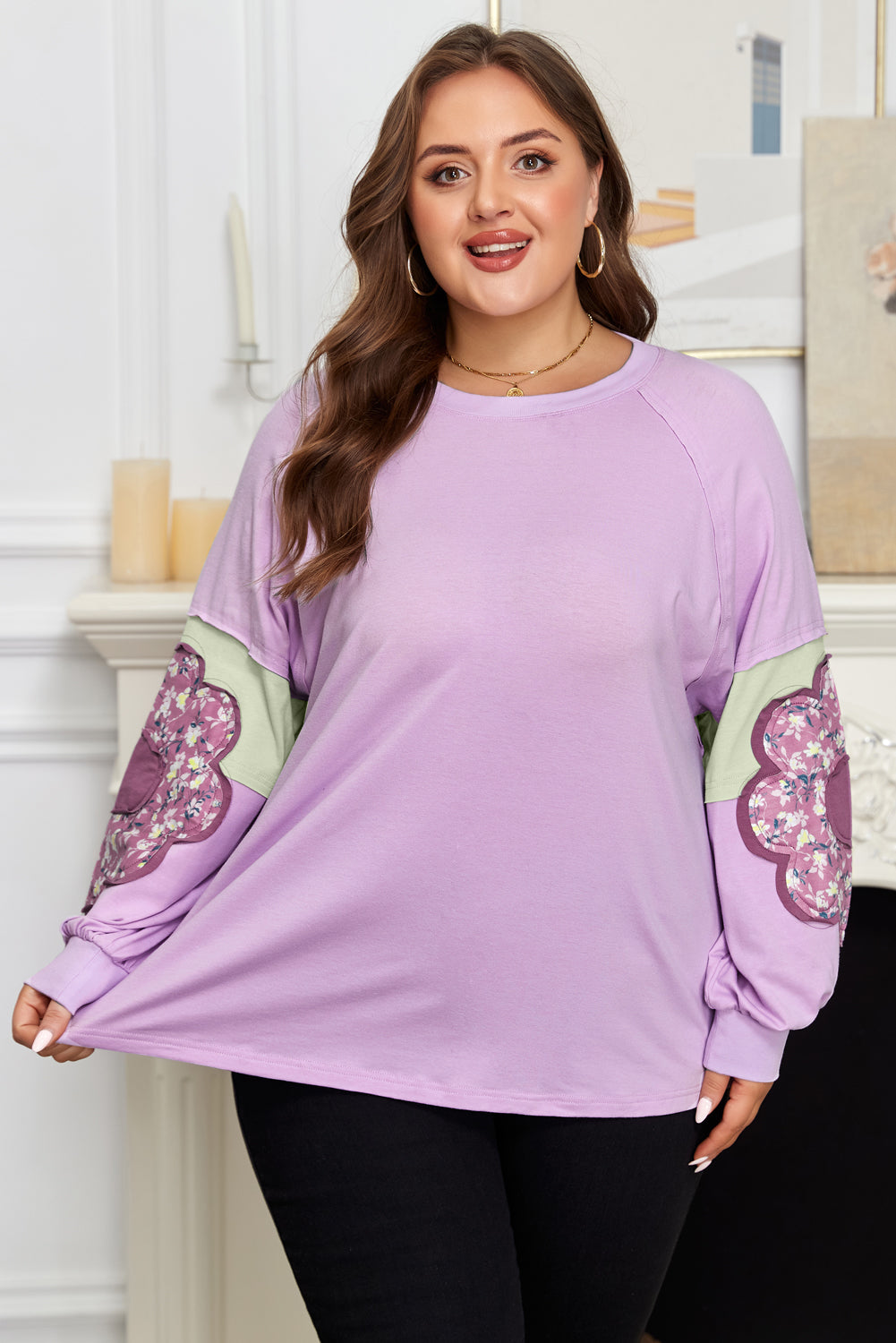 Lavender Fields Pullover (Plus Size)
