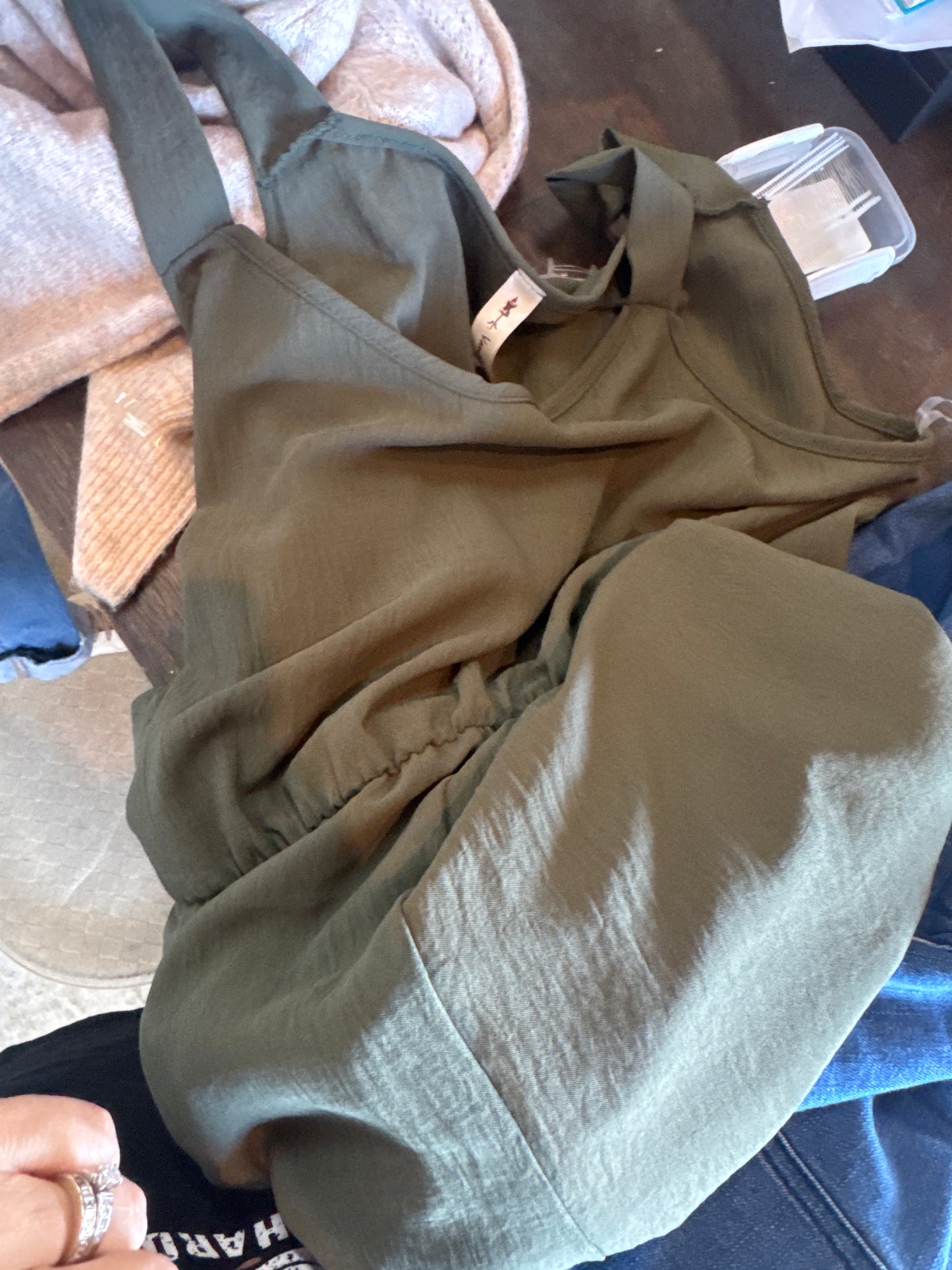 Olive Green pant romper