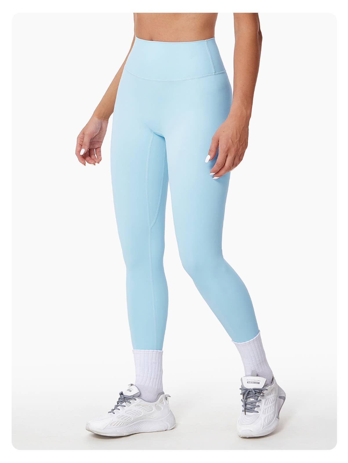 Nikki Buttery Soft High-Waisted Leggings: Frosty Gray / L