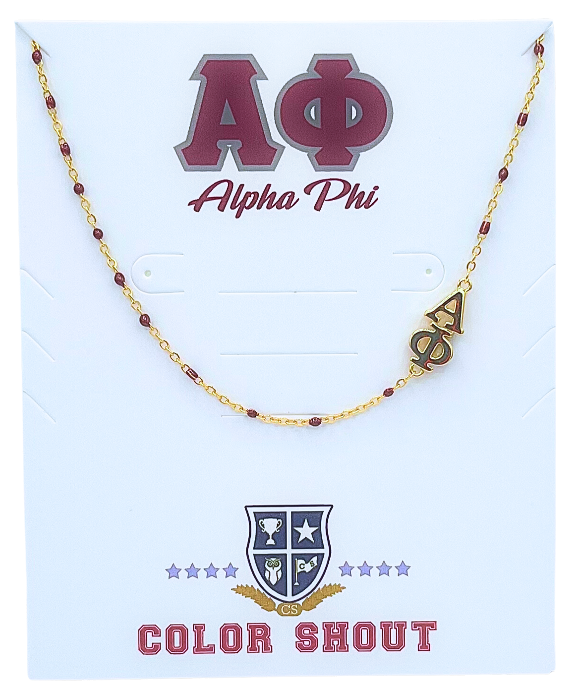 The Sorority Necklace: Side Set Greek letters