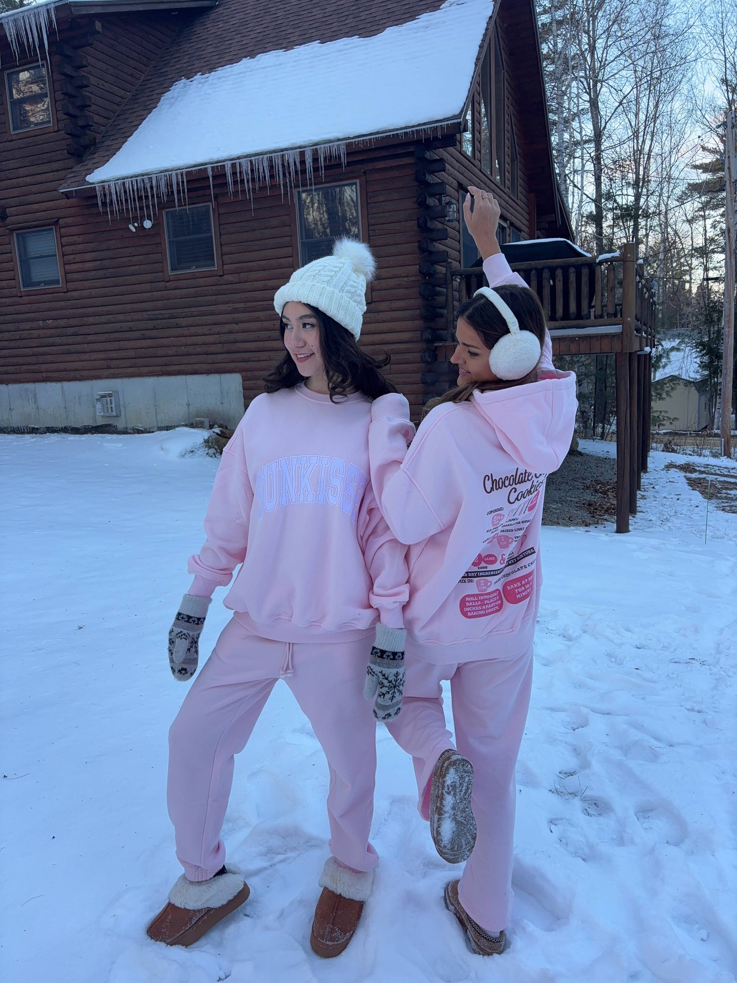 Light Pink Chocolate Chip Cookie Recipe Embroider Hoodie: Light Pink / Medium