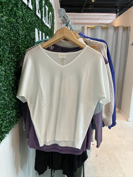 White sweater top
