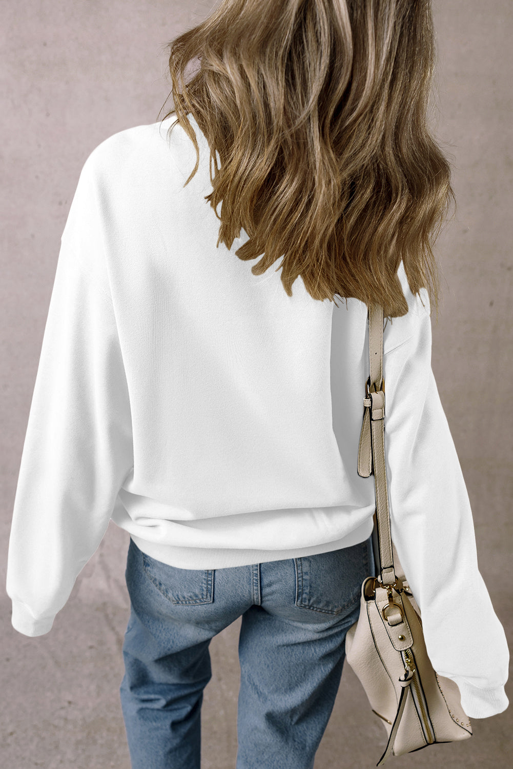 White and Orange Game Day Football Pattern Pullover Sweatshirt