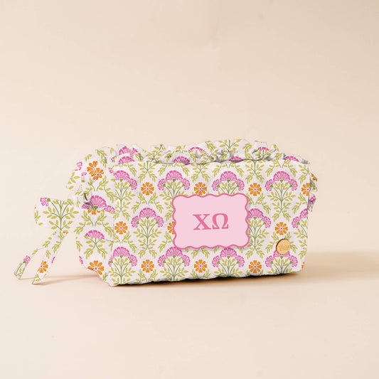 Sorority Quilted Cosmetic Pouch