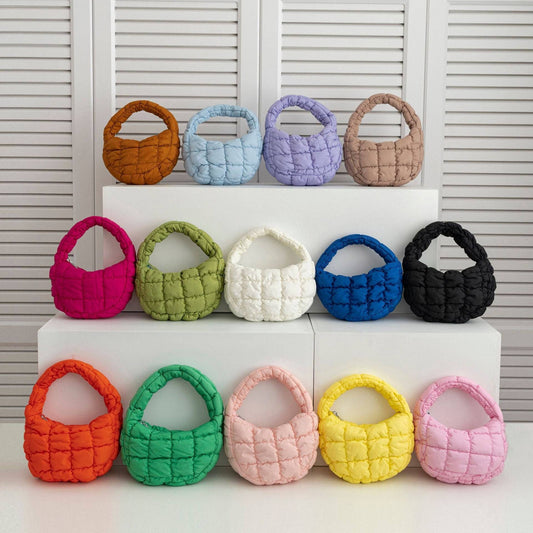 Solid Color Cloud Bag Cute Mini Handbag DP6845: Purple