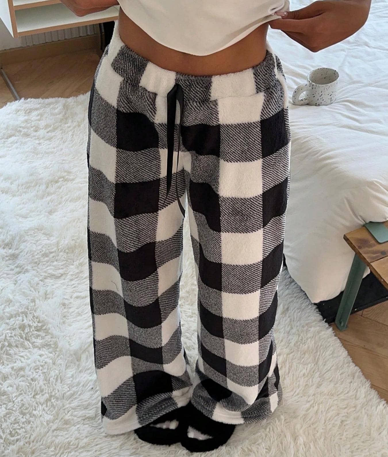 Leopard print or Teddy Bear fleece lounge pants