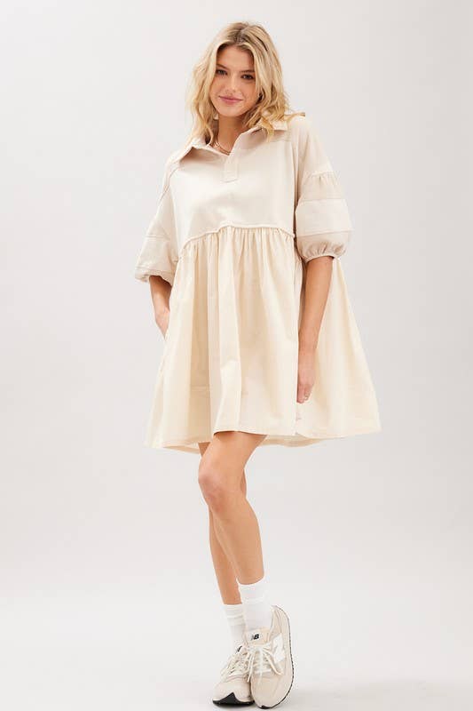 Cotton Terry Mini Dress