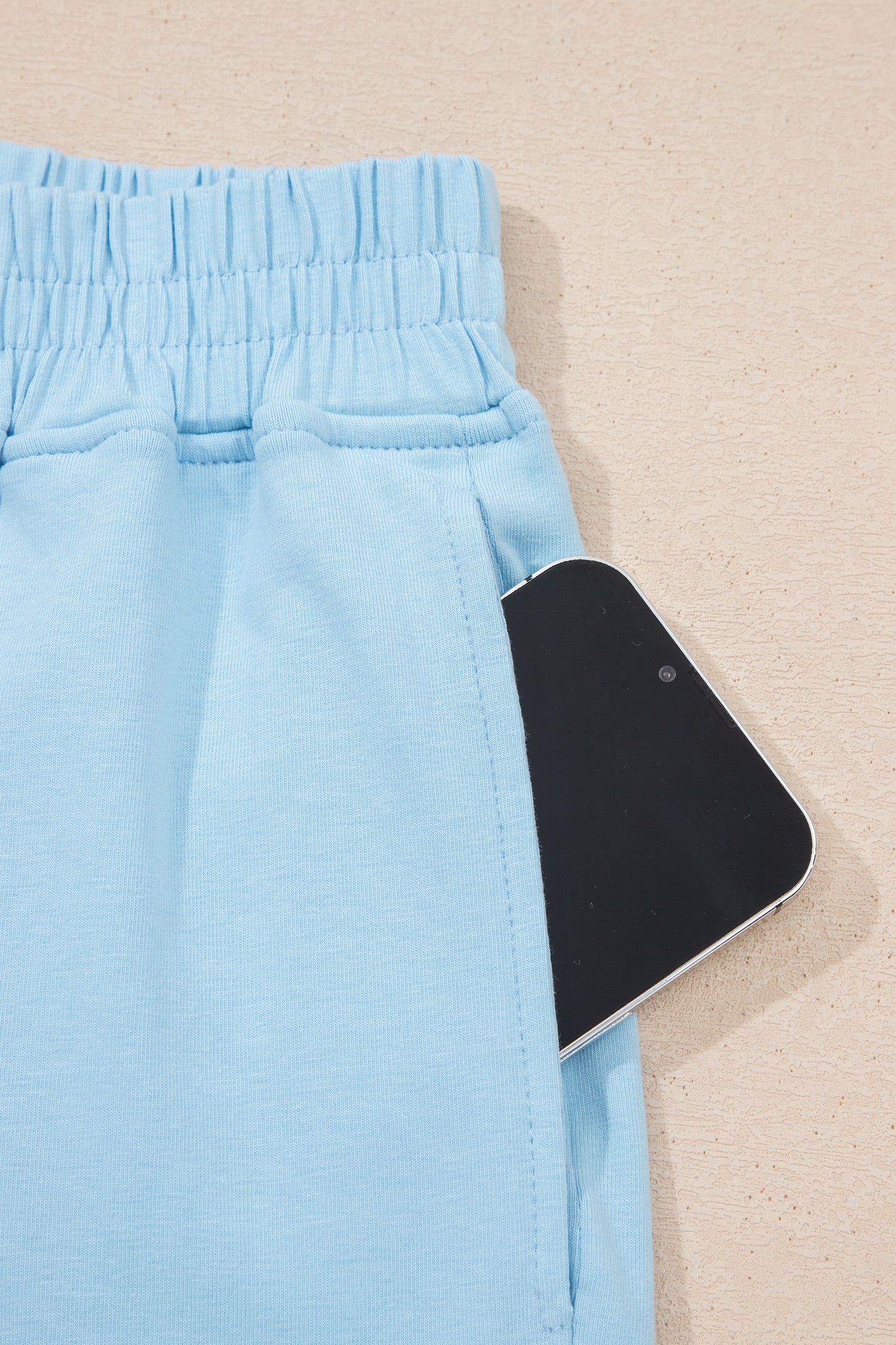 Moonlight Jade Solid Color Cropped Tank Top and Jogger Pants Set