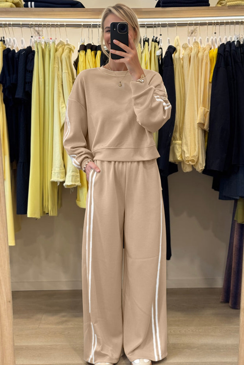 Off Duty Stripe Lounge Set