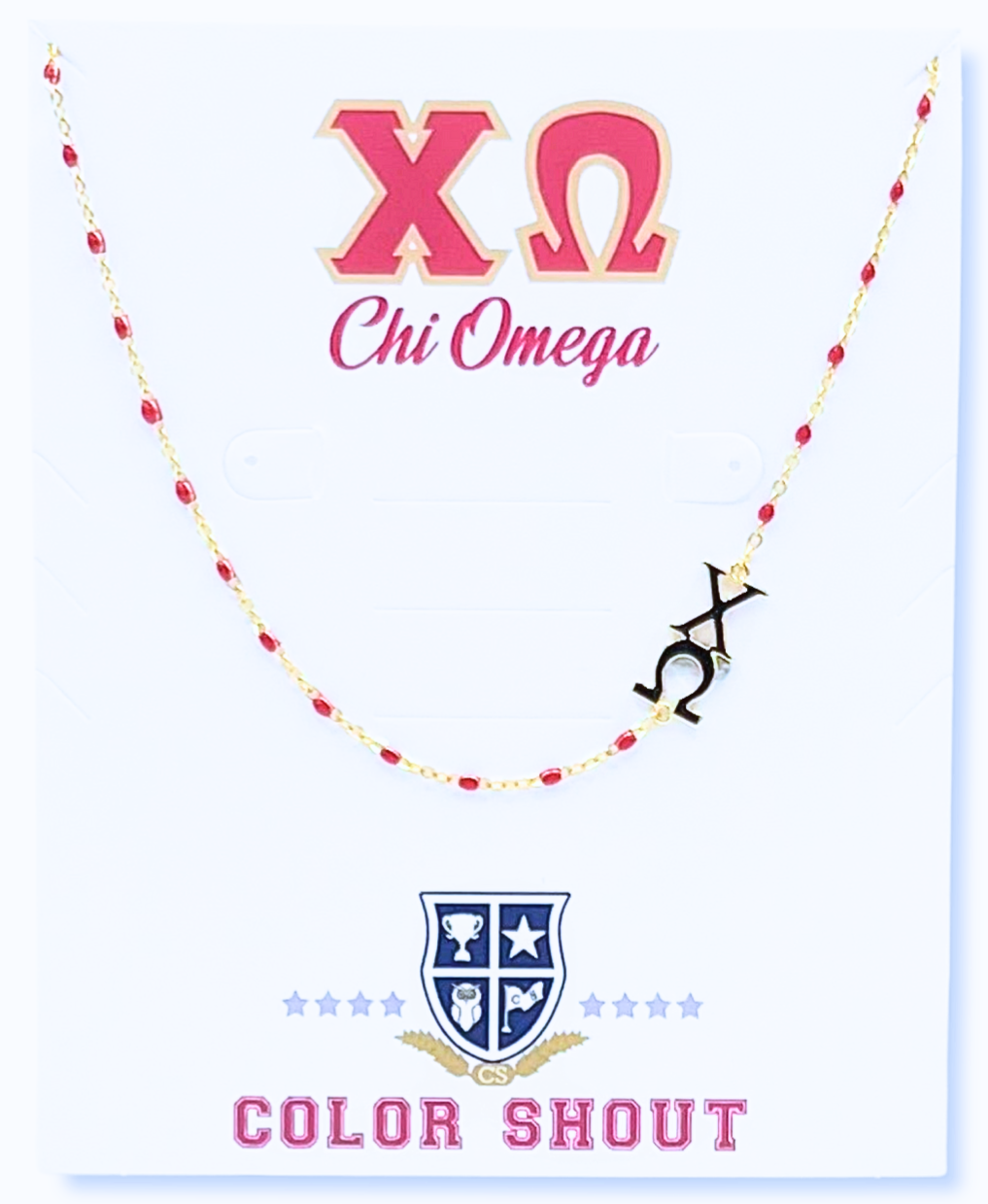 The Sorority Necklace: Side Set Greek letters