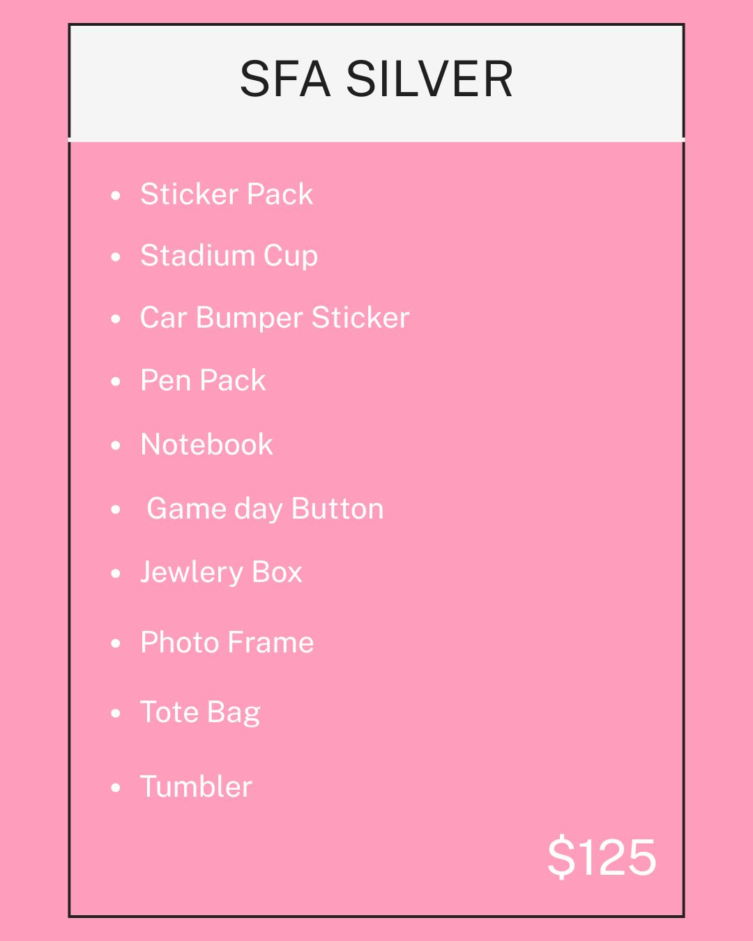 Silver Bid Day Basket