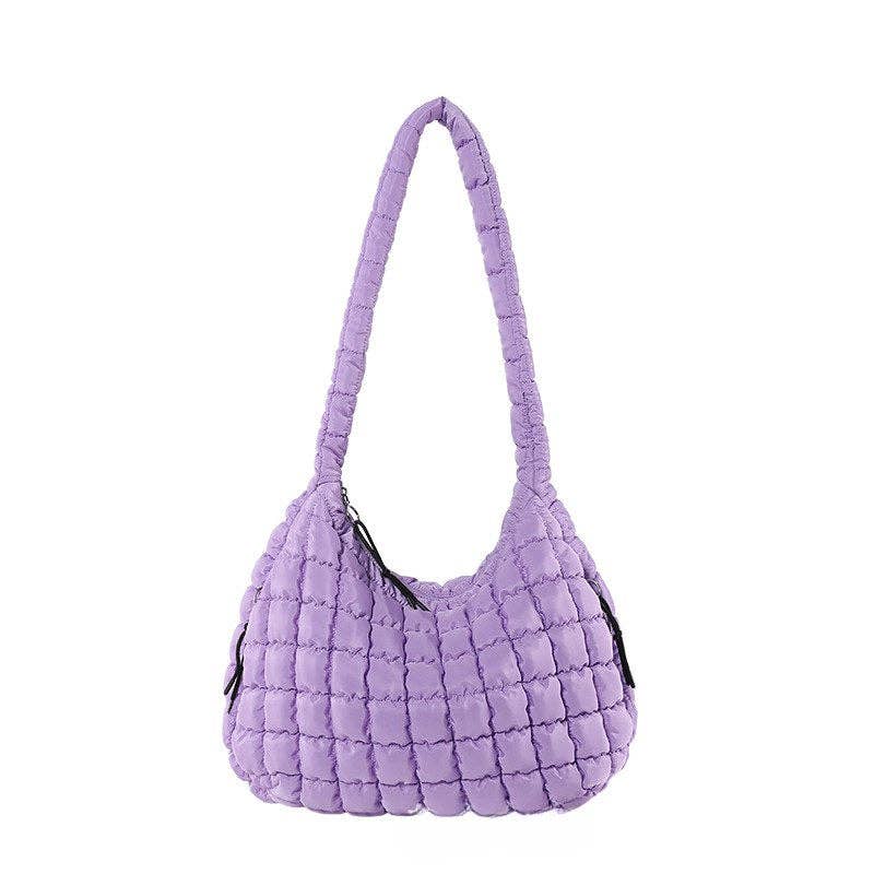 Solid Color Cloud Bag Large Capacity Shoulder Bag DP6102: Purple