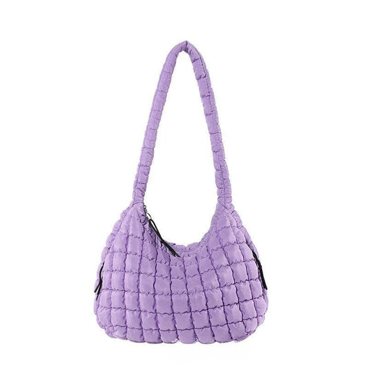 Solid Color Cloud Bag Large Capacity Shoulder Bag DP6102: Purple