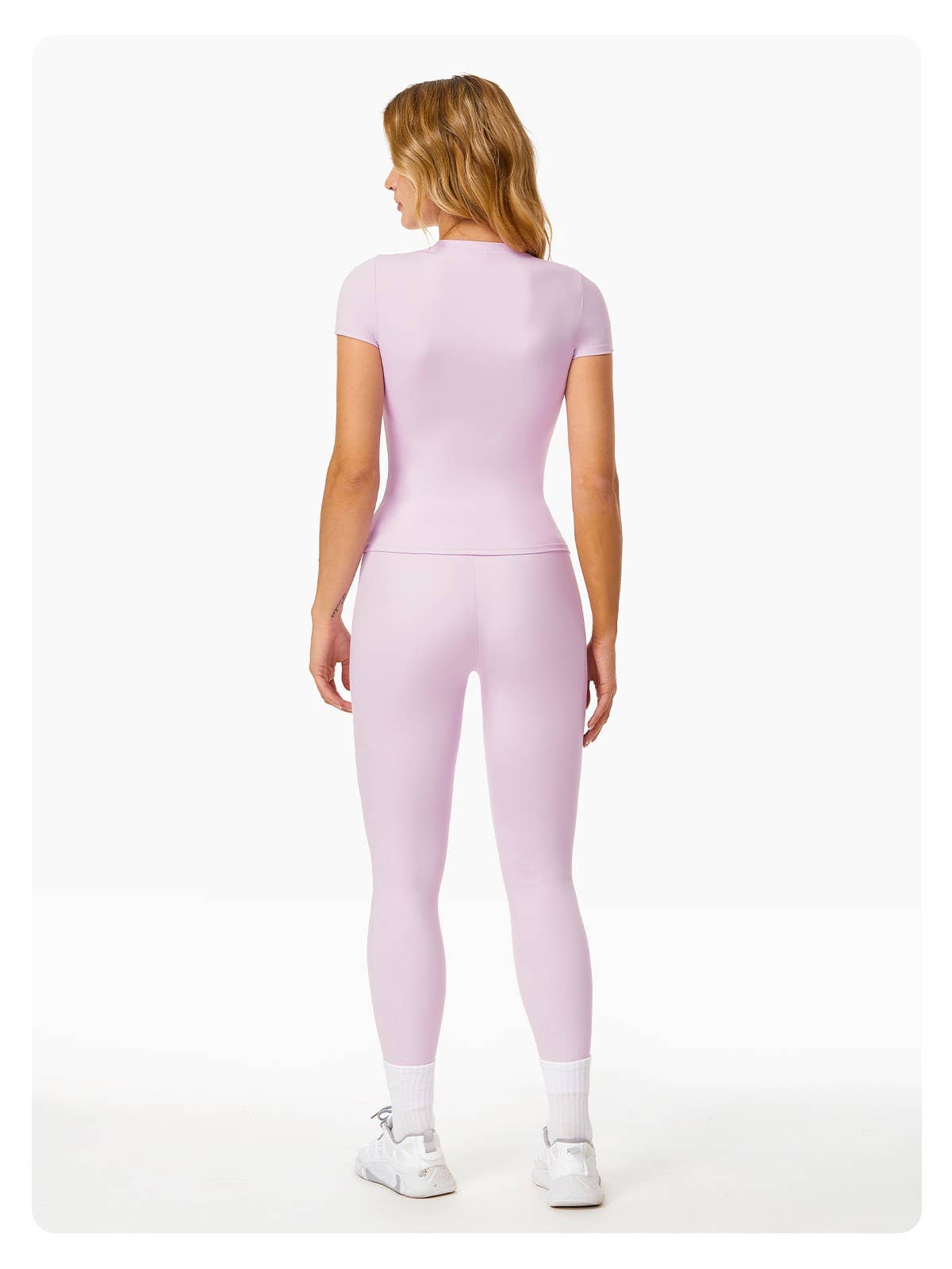 Natalie Fitted Short Sleeve Active Top: Black / L