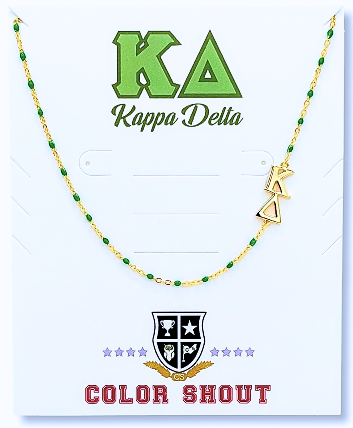 The Sorority Necklace: Side Set Greek letters