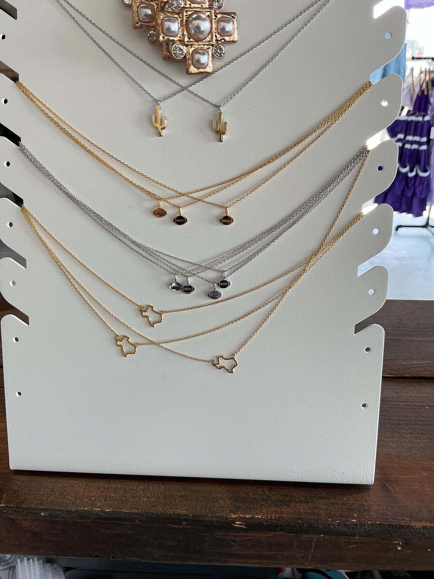 Gold and silver necklaces