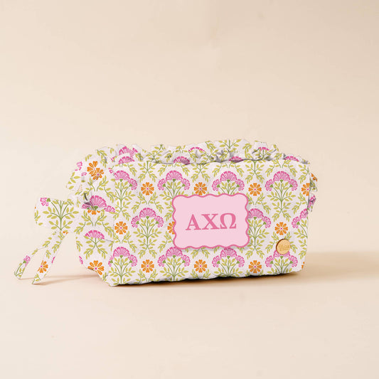 Sorority Quilted Cosmetic Pouch