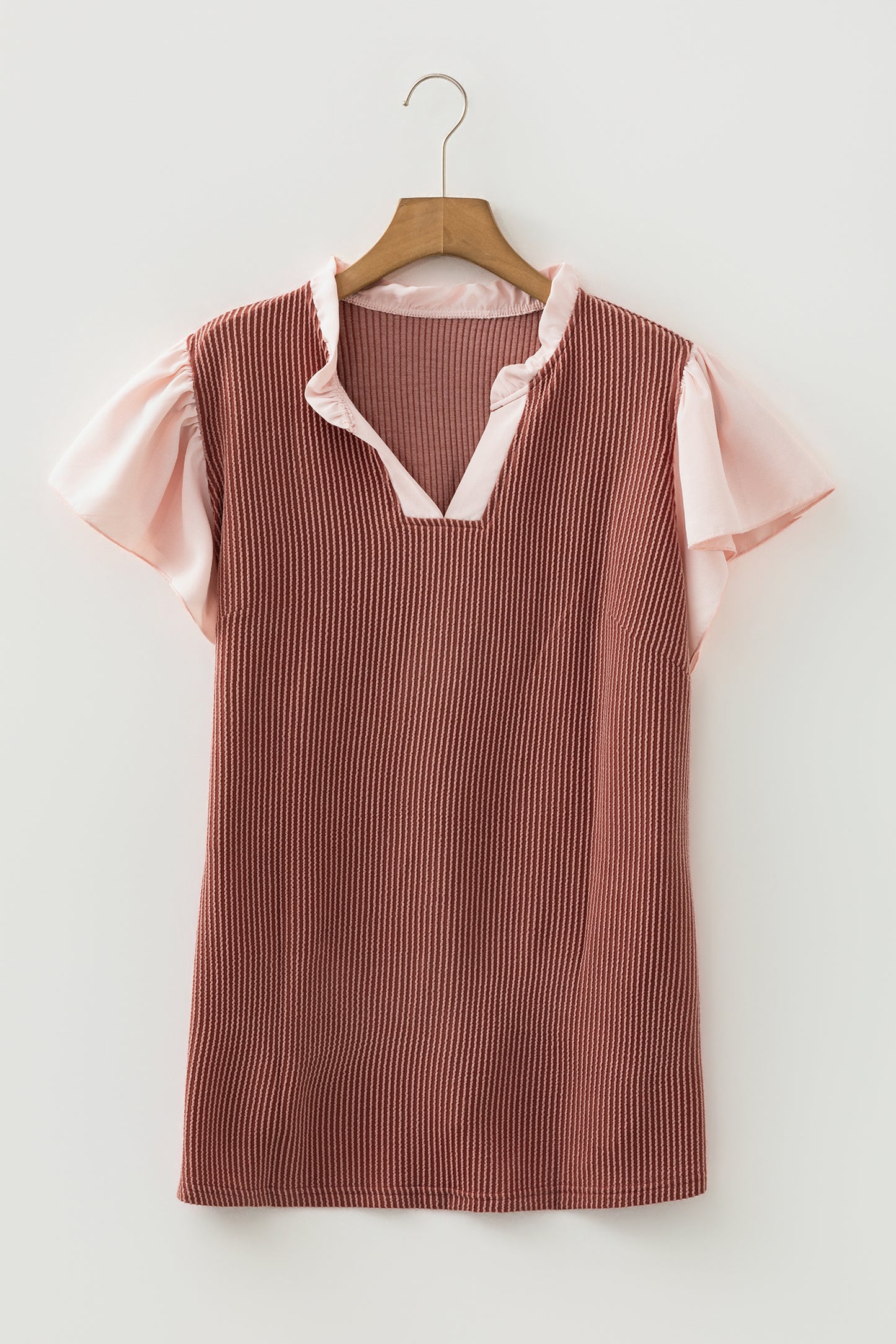 Rosy Ruffle Knit Top (Plus Size)