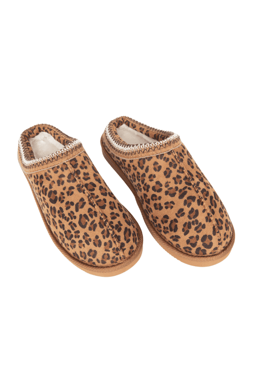 Leopard Print Embroidered Cute Slippers: Leopard / L/XL