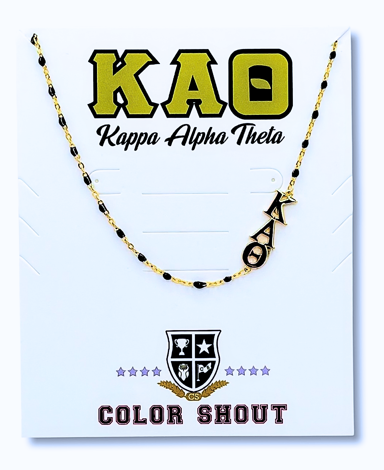 The Sorority Necklace: Side Set Greek letters