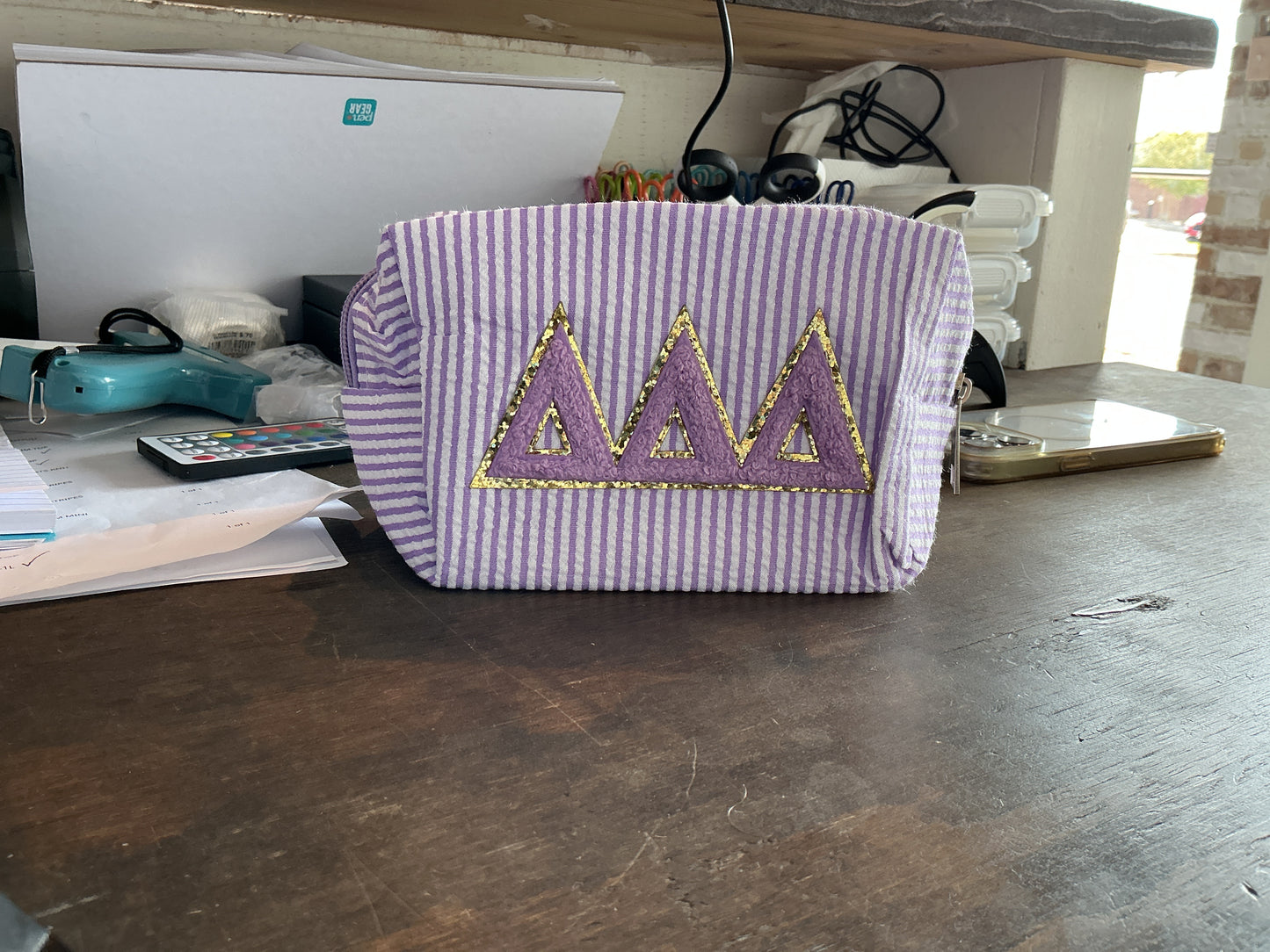 Sorority cosmetic bag
