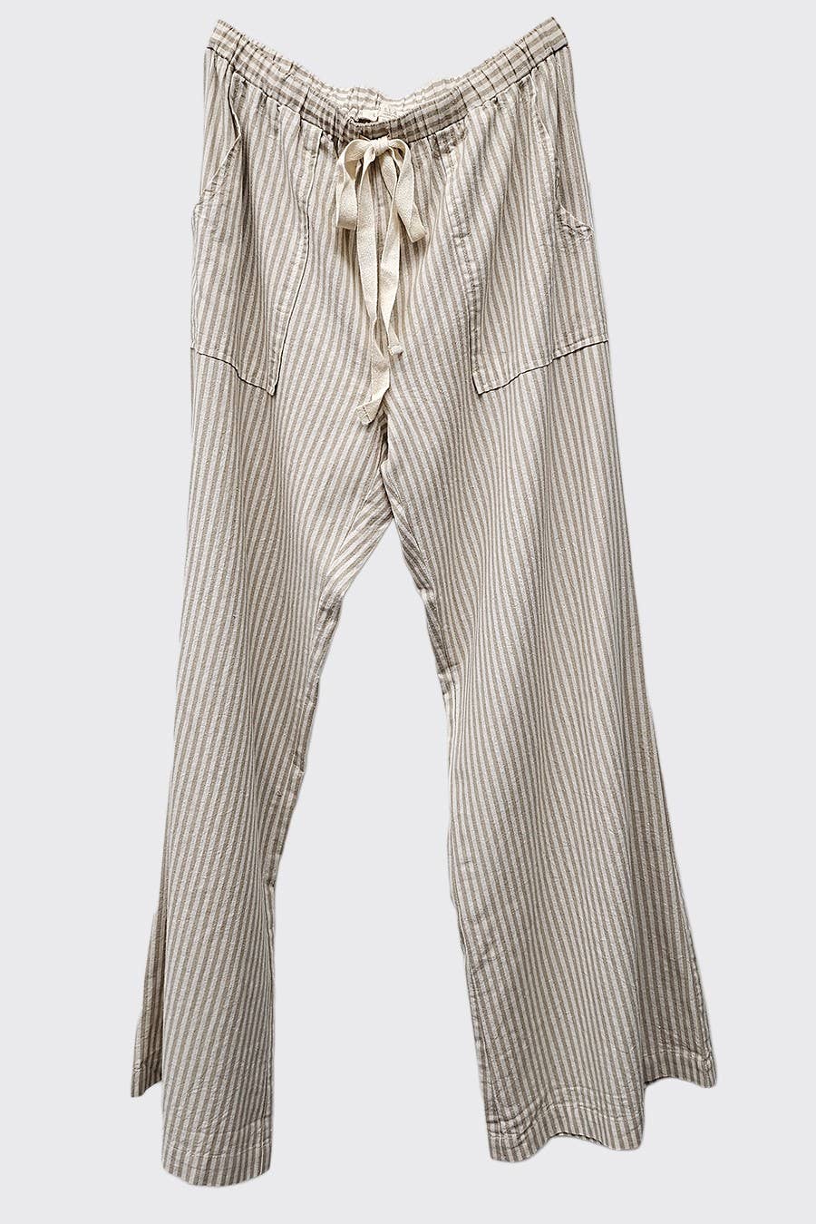 IM8867 - Striped Wide Linen Pants