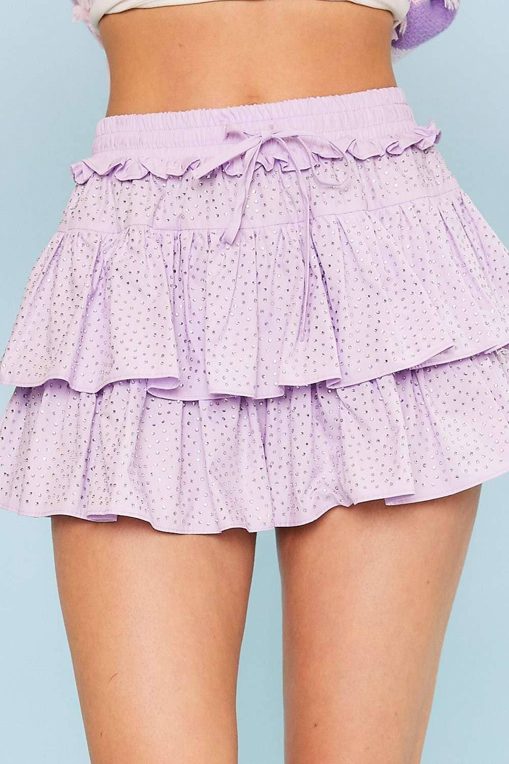 Layered Ruffle Skort: VERY PERI / L