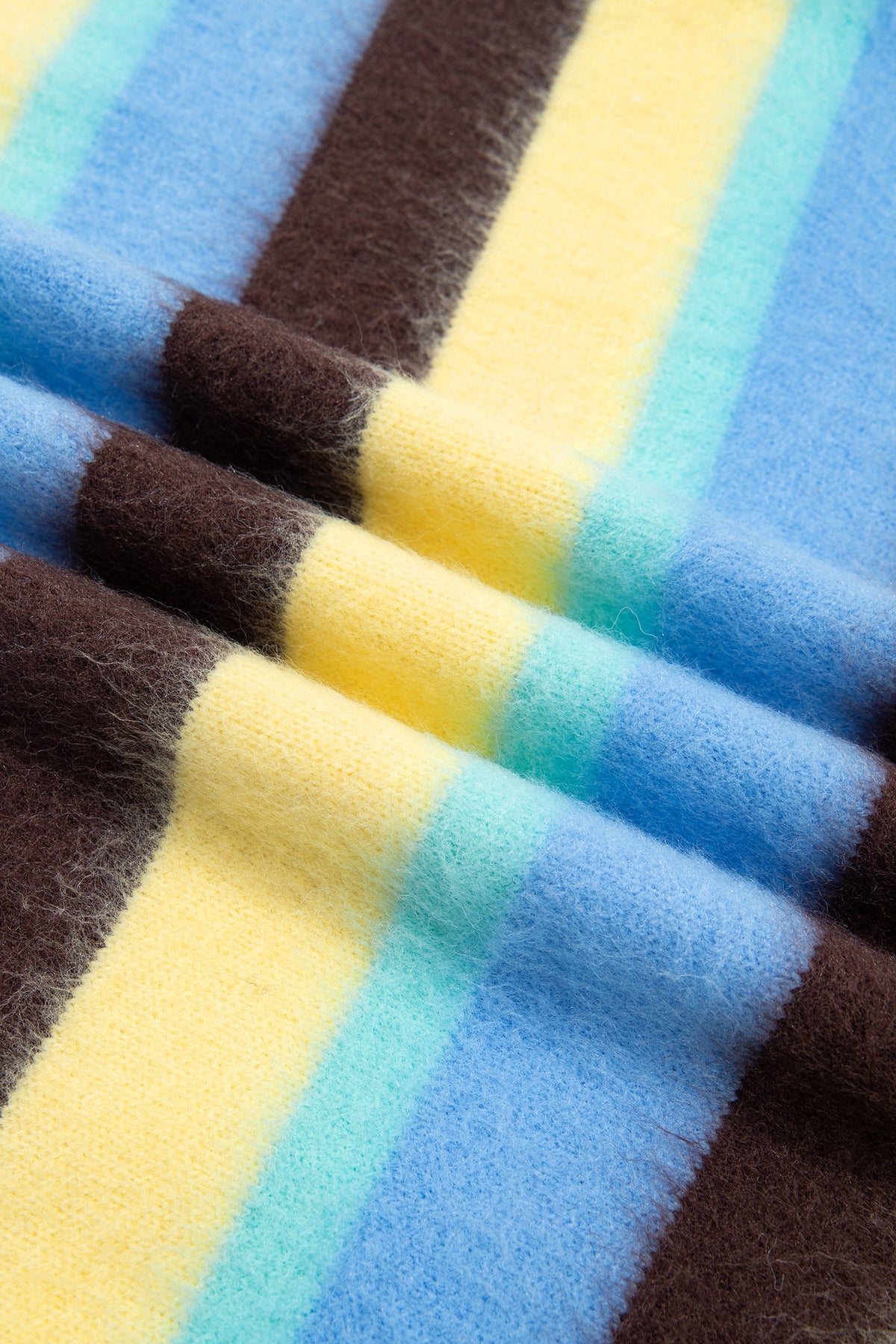 Multicolour Fuzzy Striped Sweater