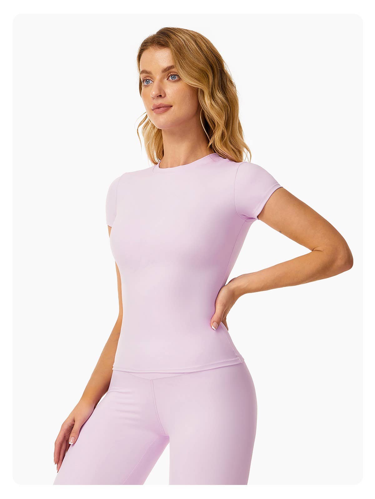 Natalie Fitted Short Sleeve Active Top: Black / XL