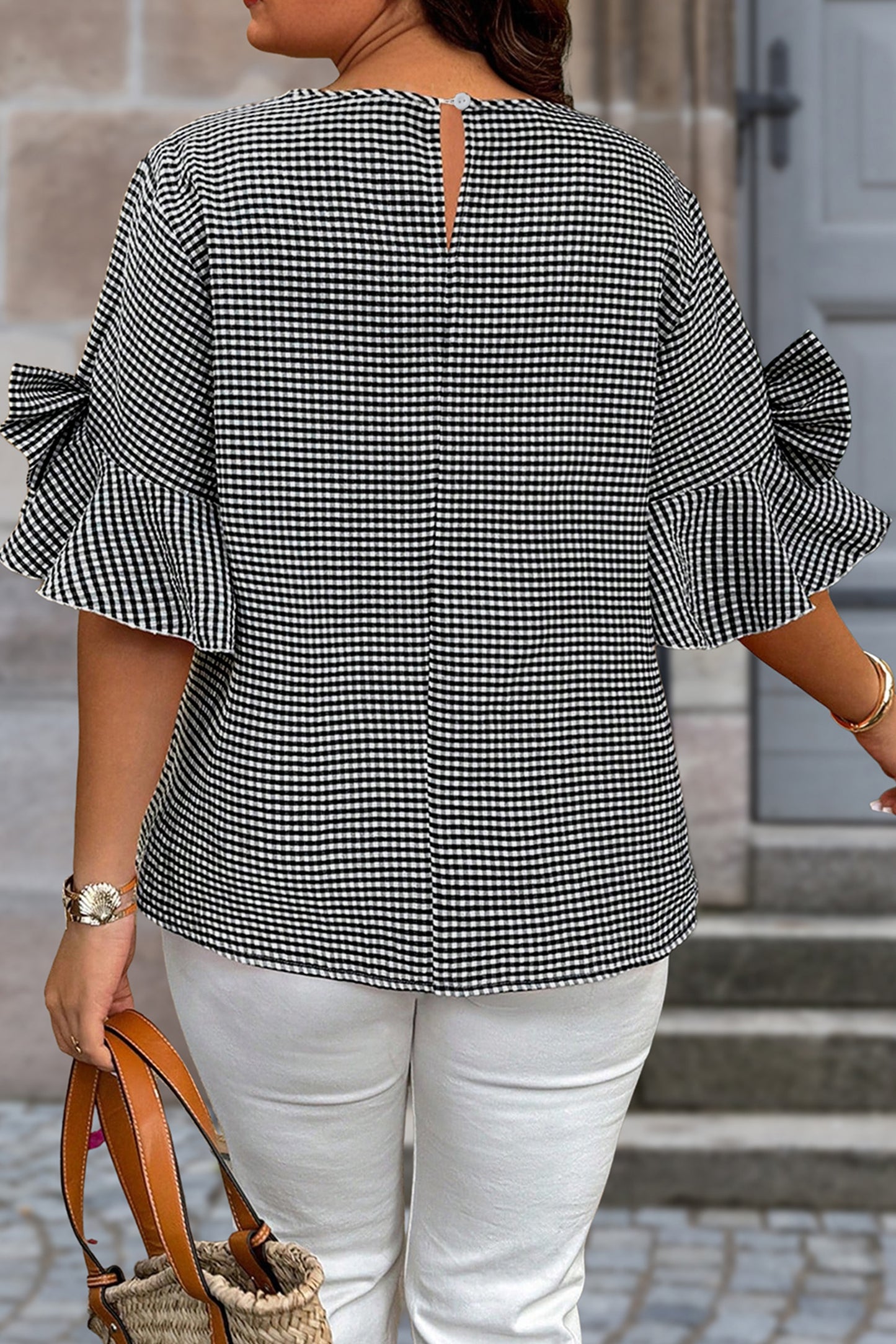 Gingham Grace Top (Plus Size)