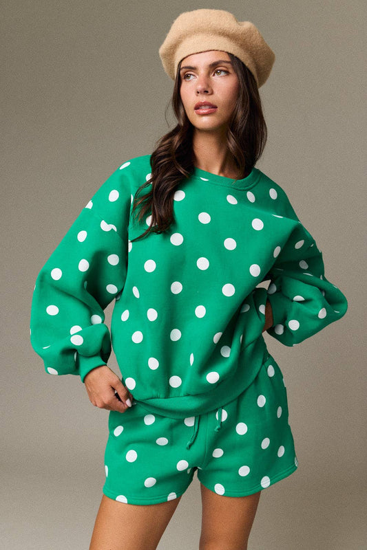 Polka Dot Fleece Set