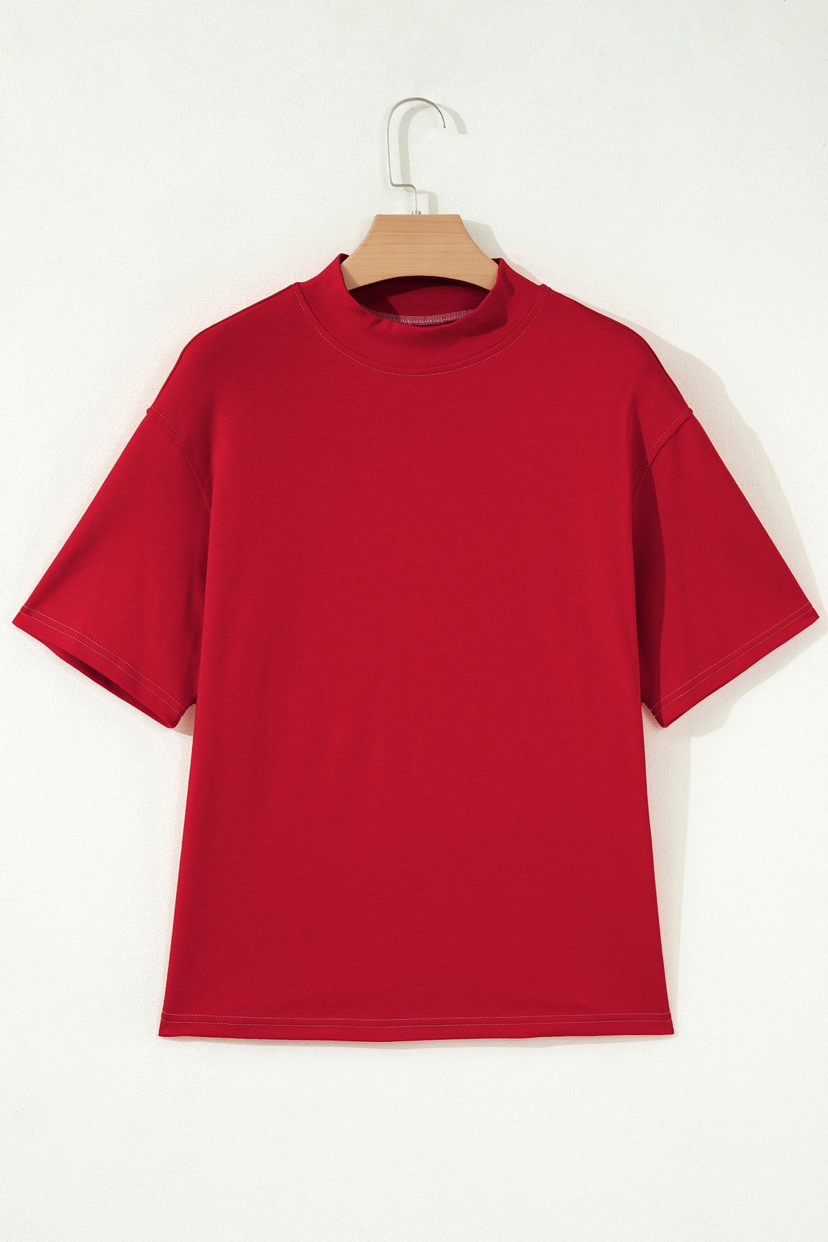 Light Grey Reversible Contrast-Stitched T-Shirt