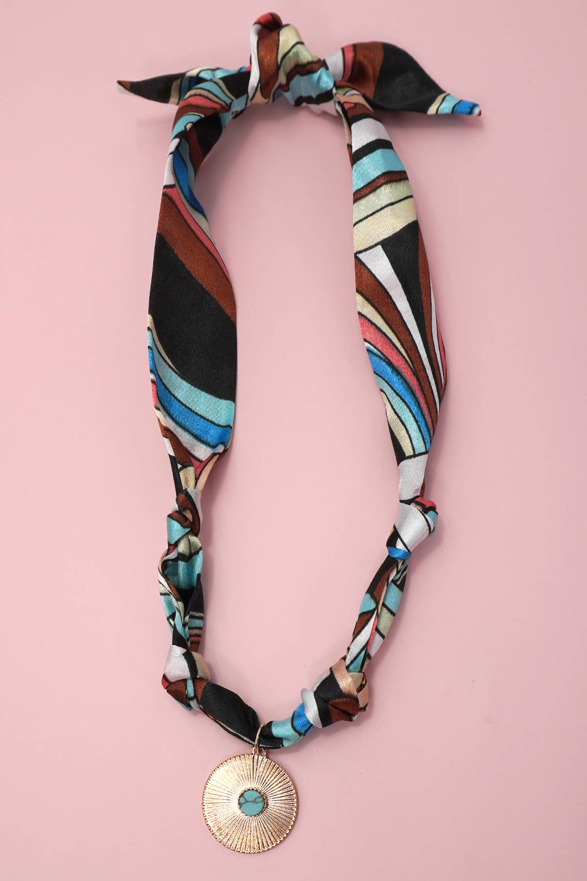 HANDMADE SCARF CROSS CHARM NECKLACE | 80N91790: G