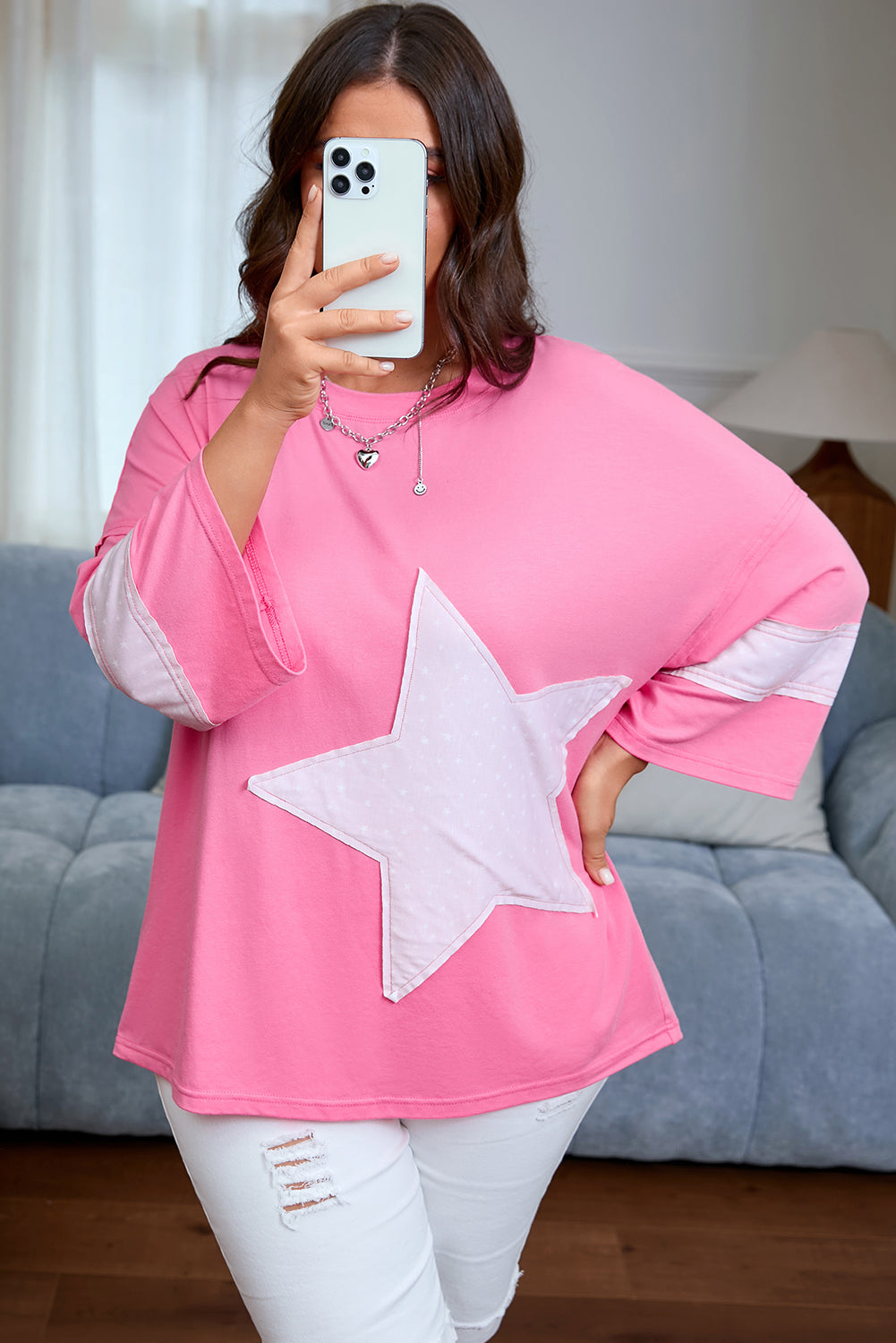 Pretty in Pink Star Top (Plus Size)