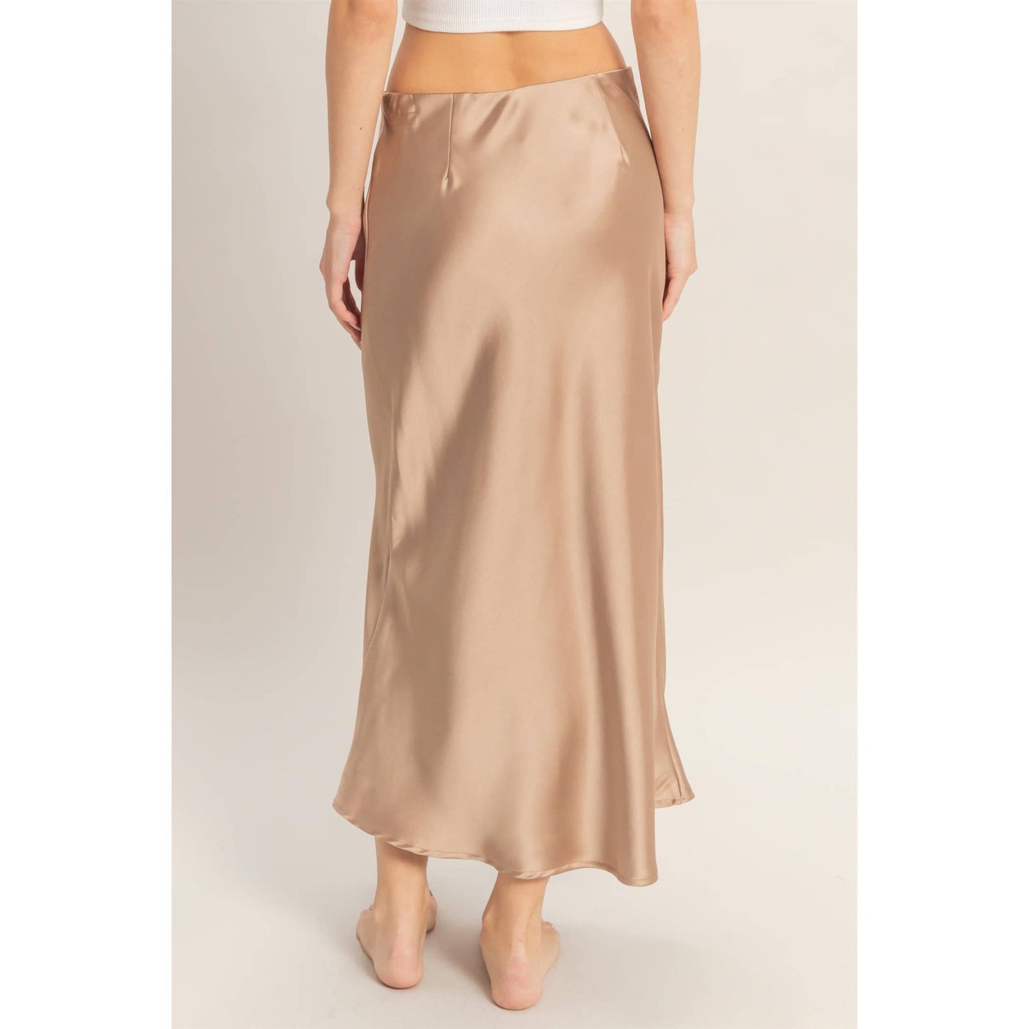 Satin Midi Skirt