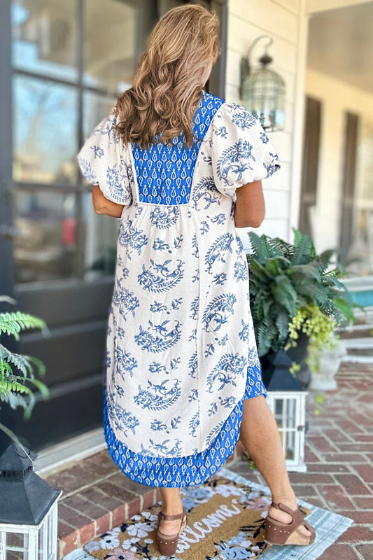 Coastal Charm Midi ( Plus Size)