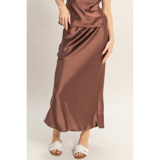 Satin Midi Skirt